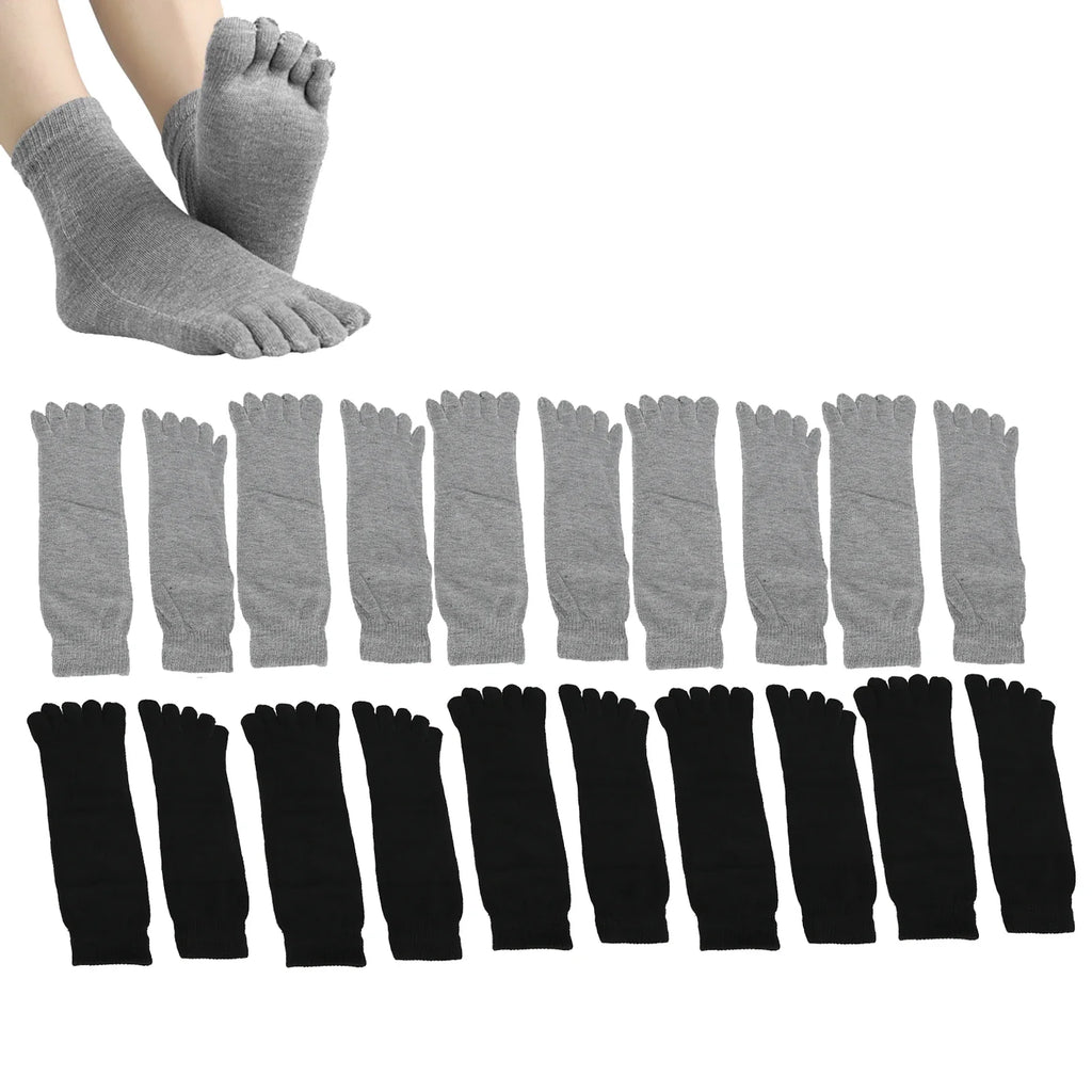 5-Pack Breathable Five-Toe Socks for Running & Yoga Five Toe Socks Qme