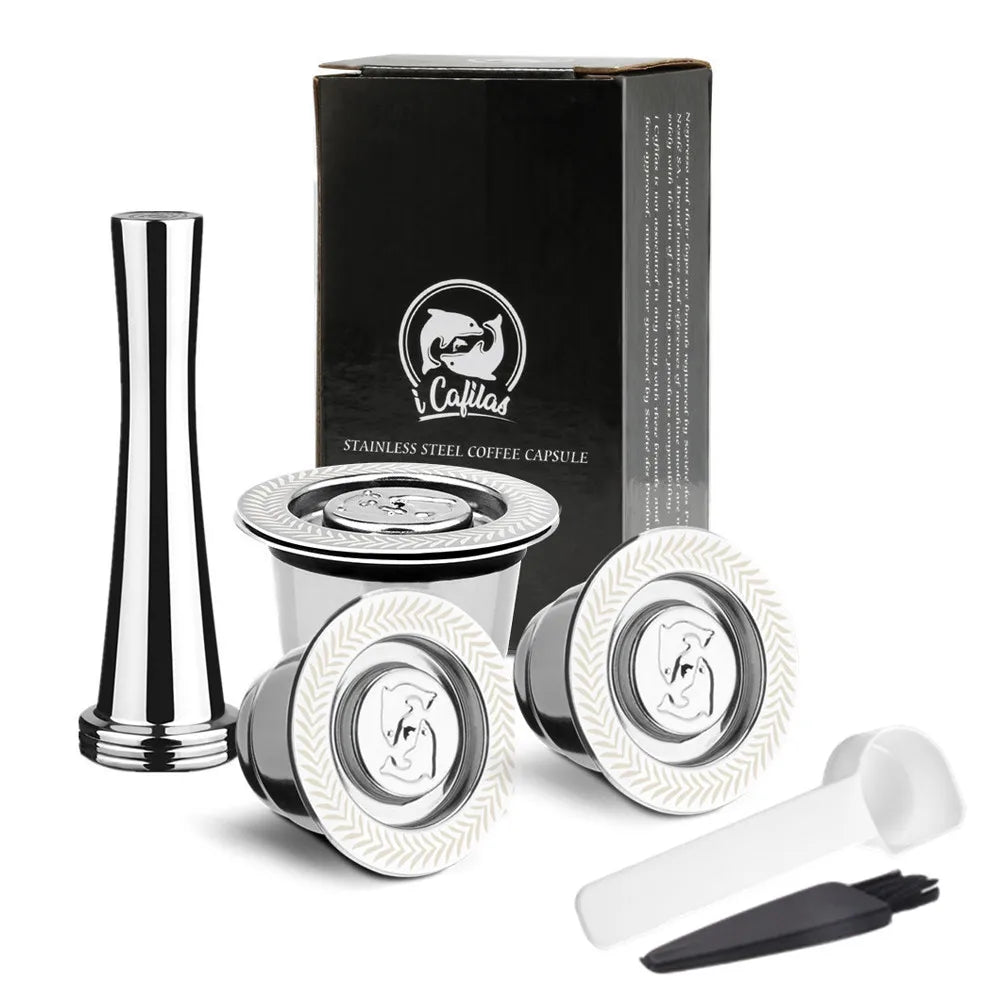 Reusable Stainless Steel Capsules for Nespresso OriginalLine Reusable Coffee Capsules Qst 3SC1T
