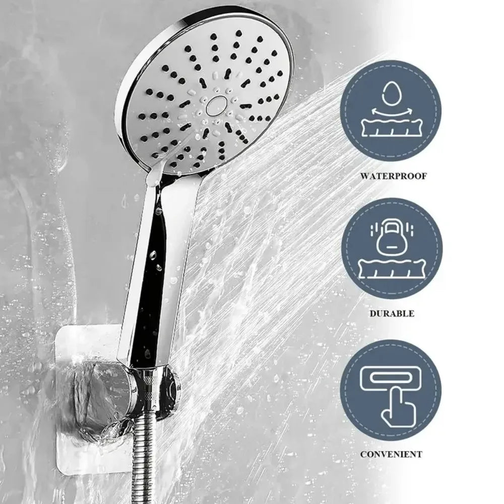Self-Adhesive Shower Head Bracket | Adjustable Wall Mount Holder Shower Head Bracket Qme