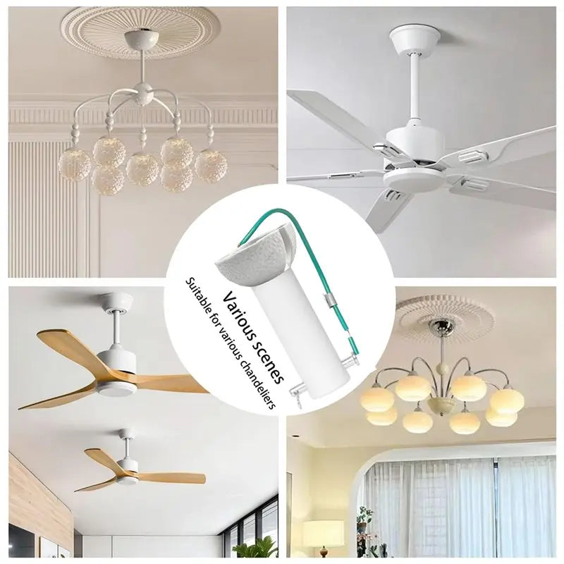 B15C White Ceiling Fan Downrod – Complete Installation Kit Ceiling Fan Downrod Qst
