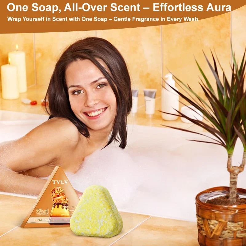 2-in-1 Shampoo & Body Wash Bar – Natural Mild Cleansing Shampoo Body Bar Qme