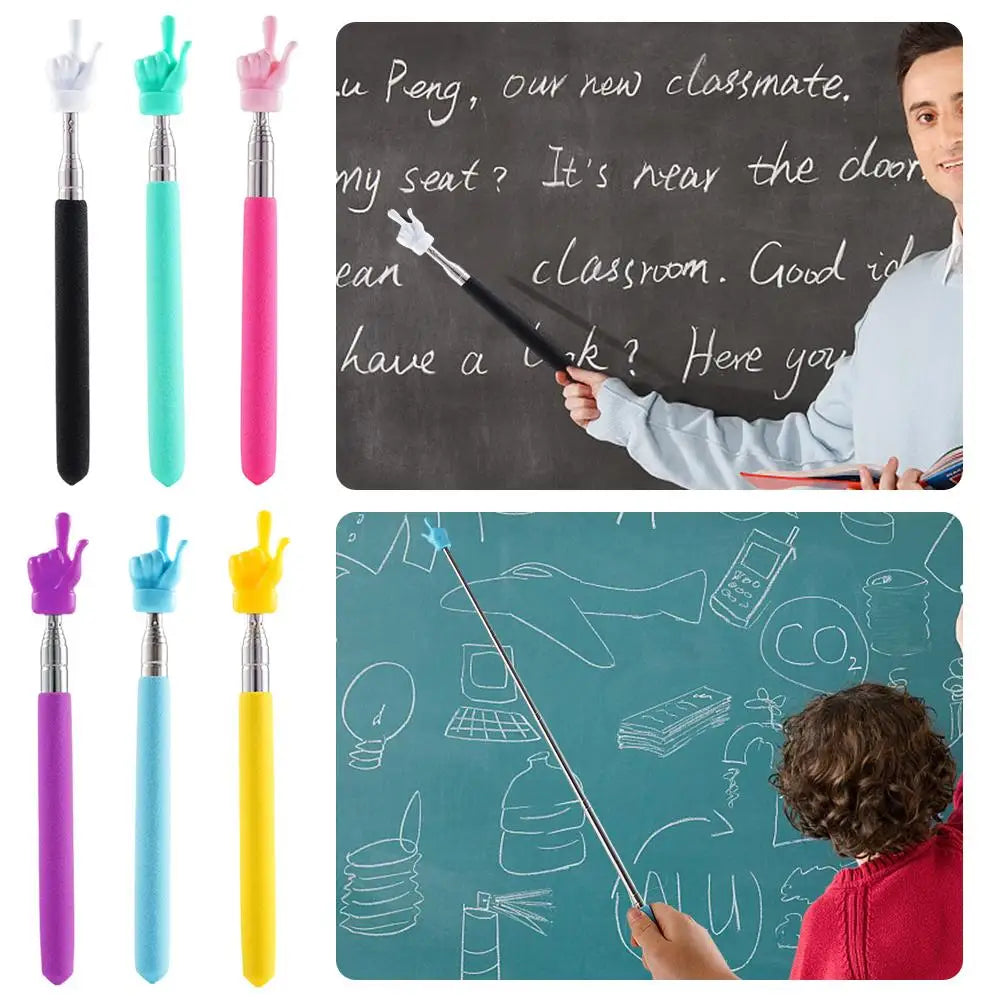 Telescopic Pointer Stick – Extendable Stainless Steel Finger Pointer Telescopic Pointer Stick Qme
