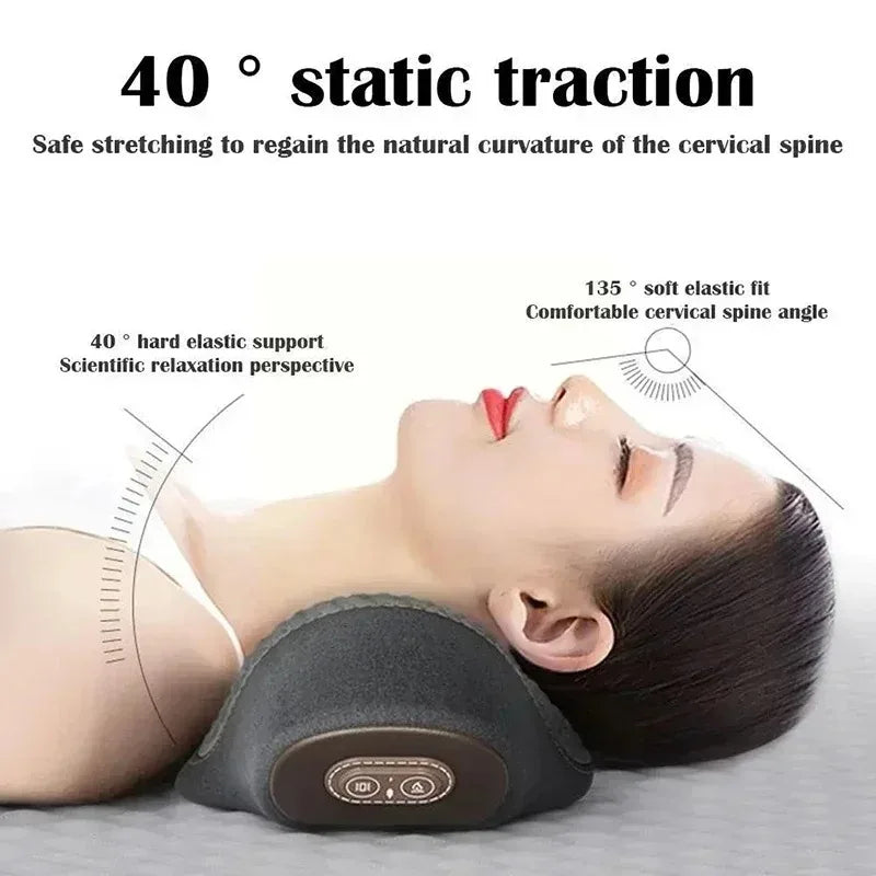 Electric Neck Massage Pillow – Heating Vibration Cervical Support Neck Massage Pillow Qst