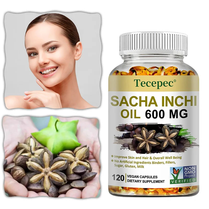 Sacha Inchi Oil Supplement – Brain, Joint & Immune Support Oil Supplement Capsules Qst