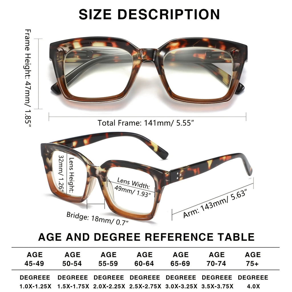 VOPHA Progressive Blue Light Blocking Reading Glasses +1.0–+3.0 Progressive Reading Glasses Qst
