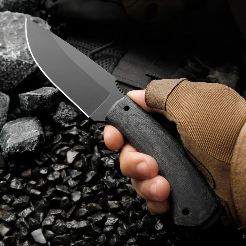 Outdoor Camping Knife – Stainless Steel Blade with Sheath Outdoor Camping Knife Qst
