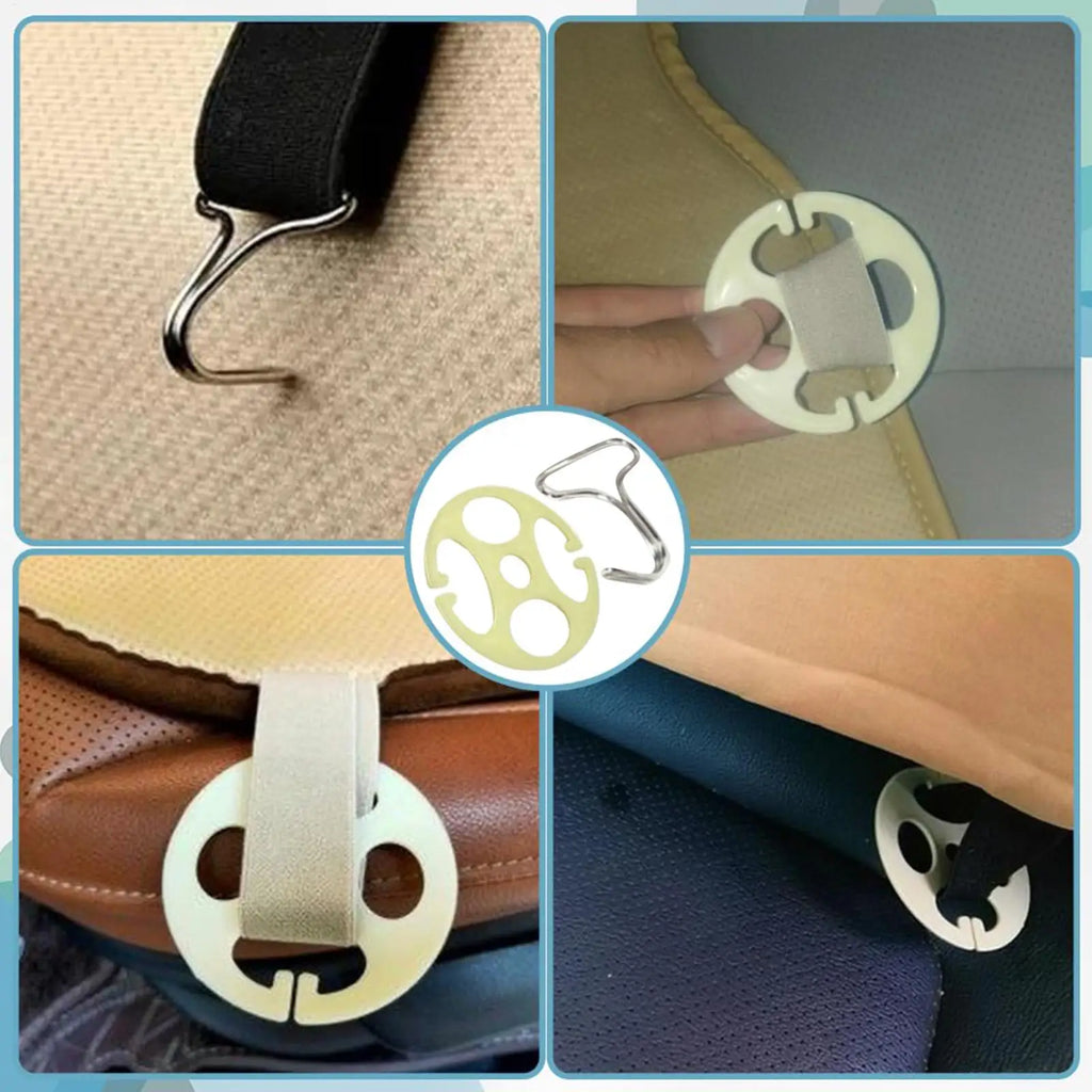 Car Seat Cover Clips & Metal Locking Hooks – 24-Piece Set Seat Cover Clips Qme