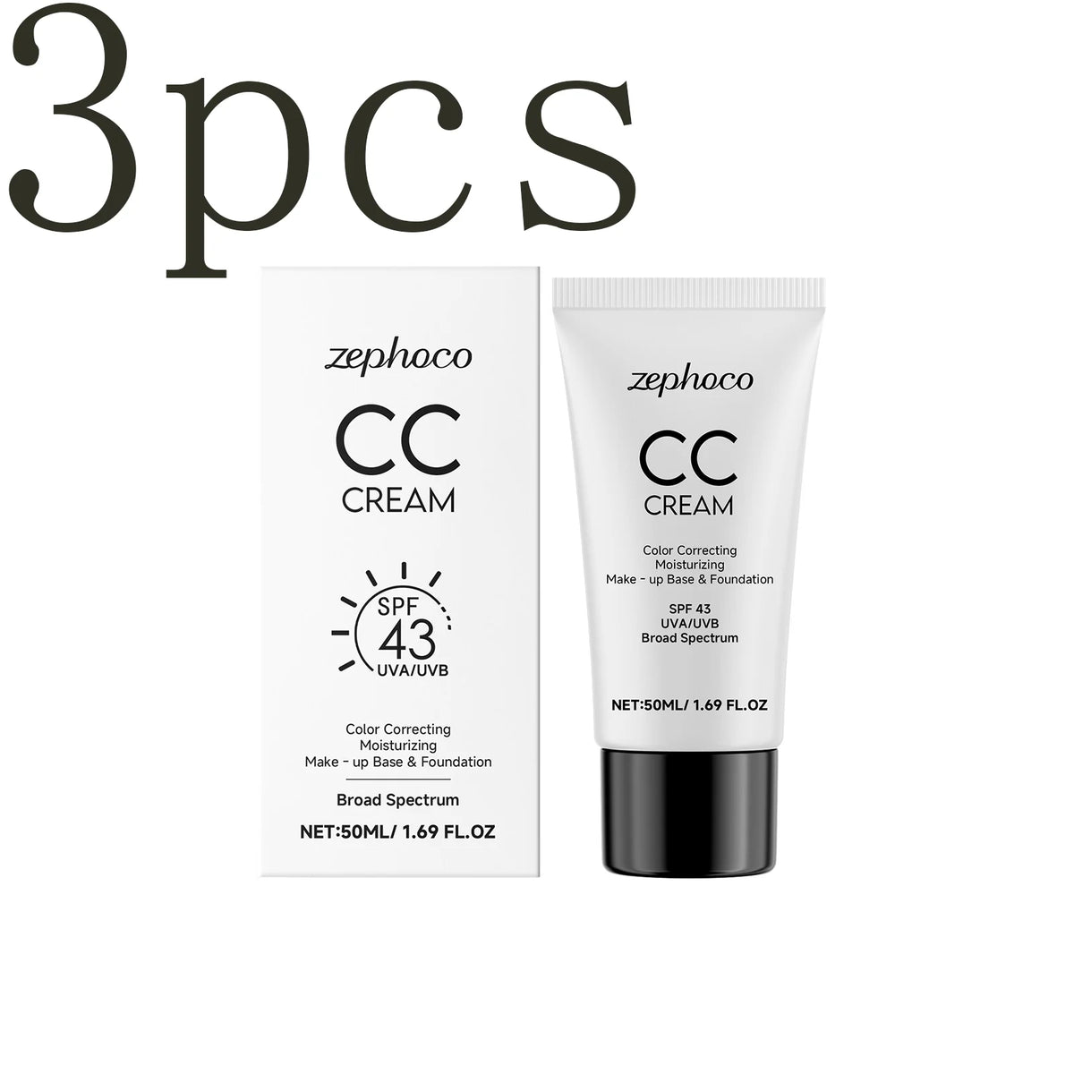 Zephoco Moisturizing Liquid Foundation – Brightening & Long-Lasting Liquid Foundation Qst 3pcs