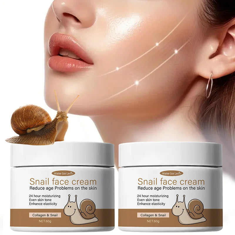 Snail Face Cream with Collagen & Retinol – 24H Moisturizer Face Moisturizer Cream Qme