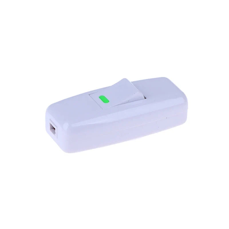 White Inline On/Off Lamp Cord Switch – Desk & Bedside Lamps Inline Lamp Switch Qme