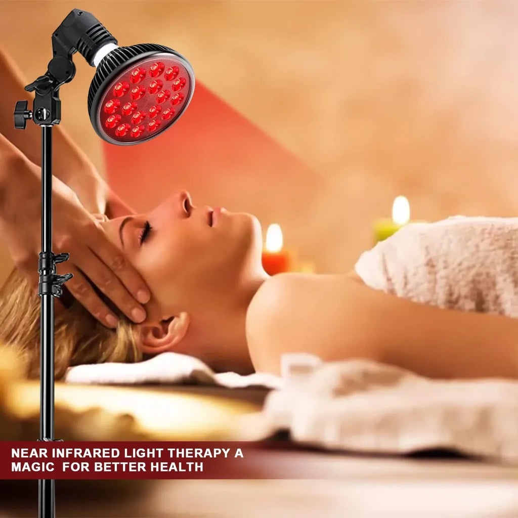 54W Red Light Therapy Lamp 660nm 850nm with Adjustable Stand Red Light Therapy Lamp Qst