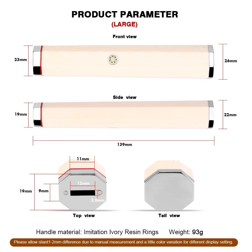 Japanese Octagonal Knife Handle – Imitation Ivory DIY Replacement Knife Handle Qst Large Handle