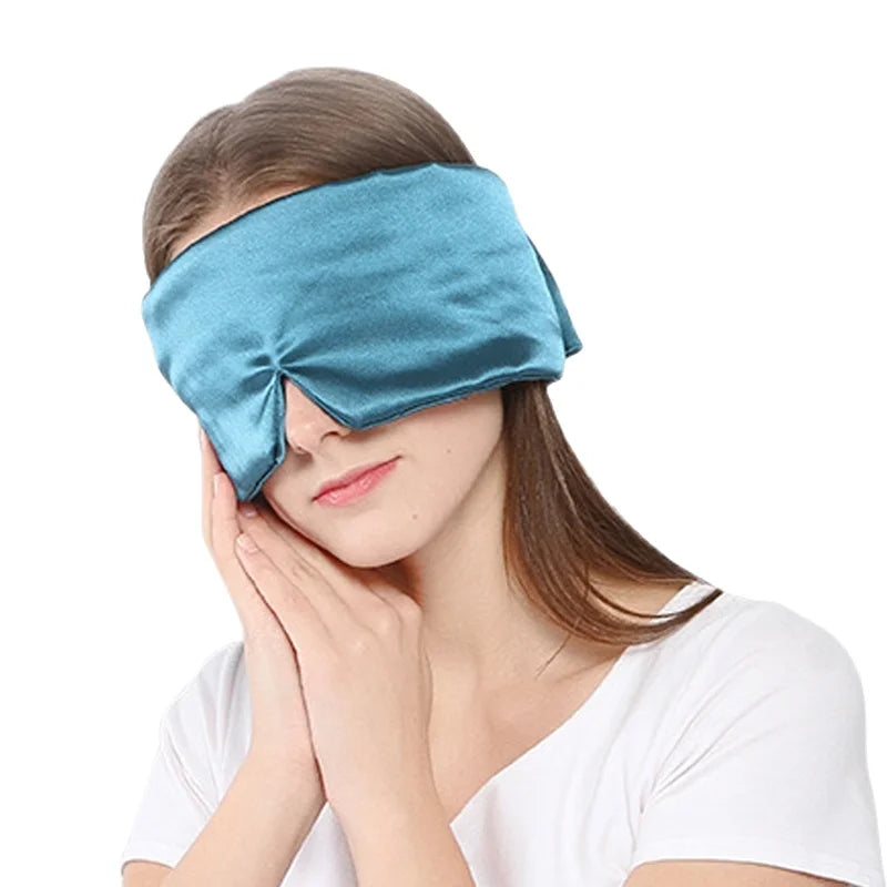 3D Sleep Mask – Satin Light-Blocking Eye Cover for Travel Sleep Eye Mask Qst