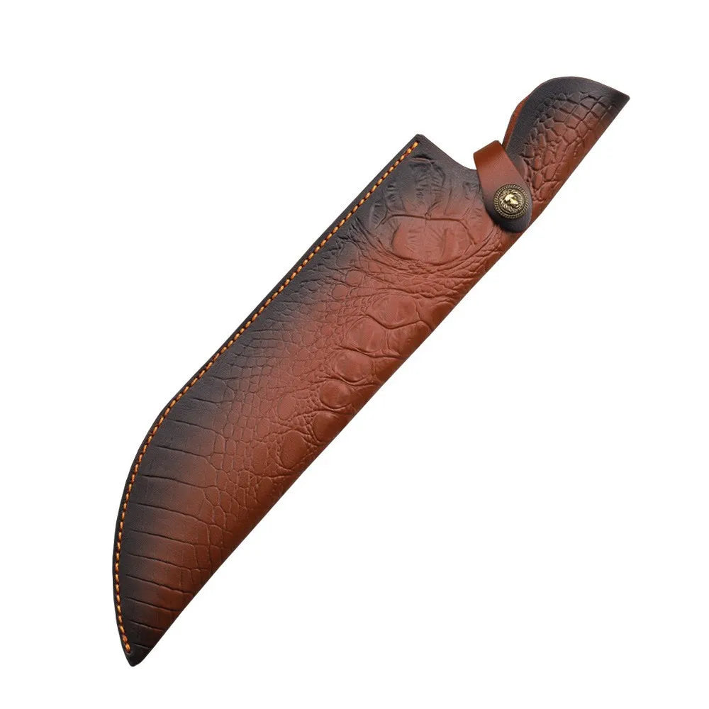 Leather Fixed Blade Knife Scabbard 42.3cm with Belt Buckle Leather Knife Scabbard Qst Default Title