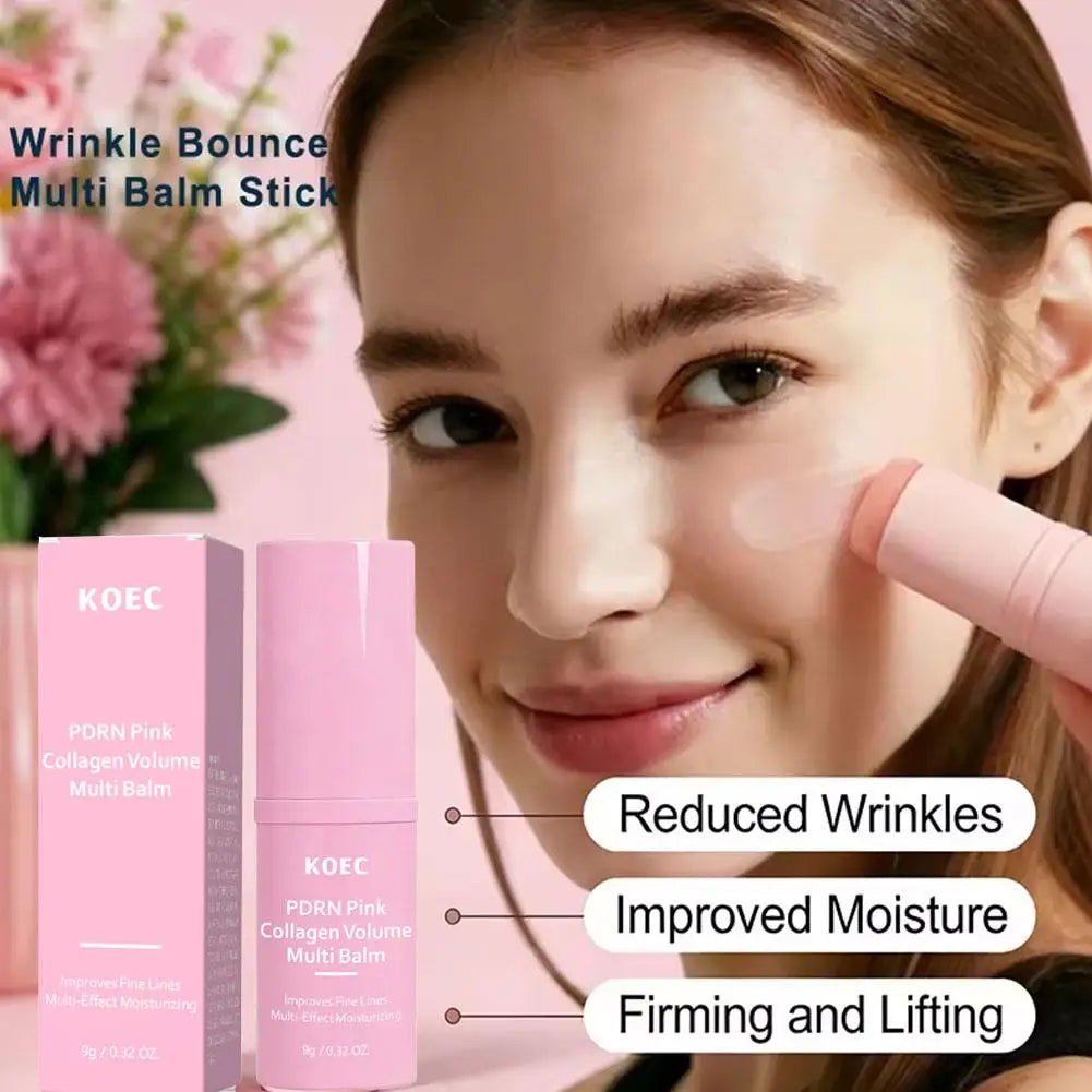PDRN Pink Collagen Moisturizing Multi Balm | Wrinkle Bounce Moisturizing Face Balm Qme
