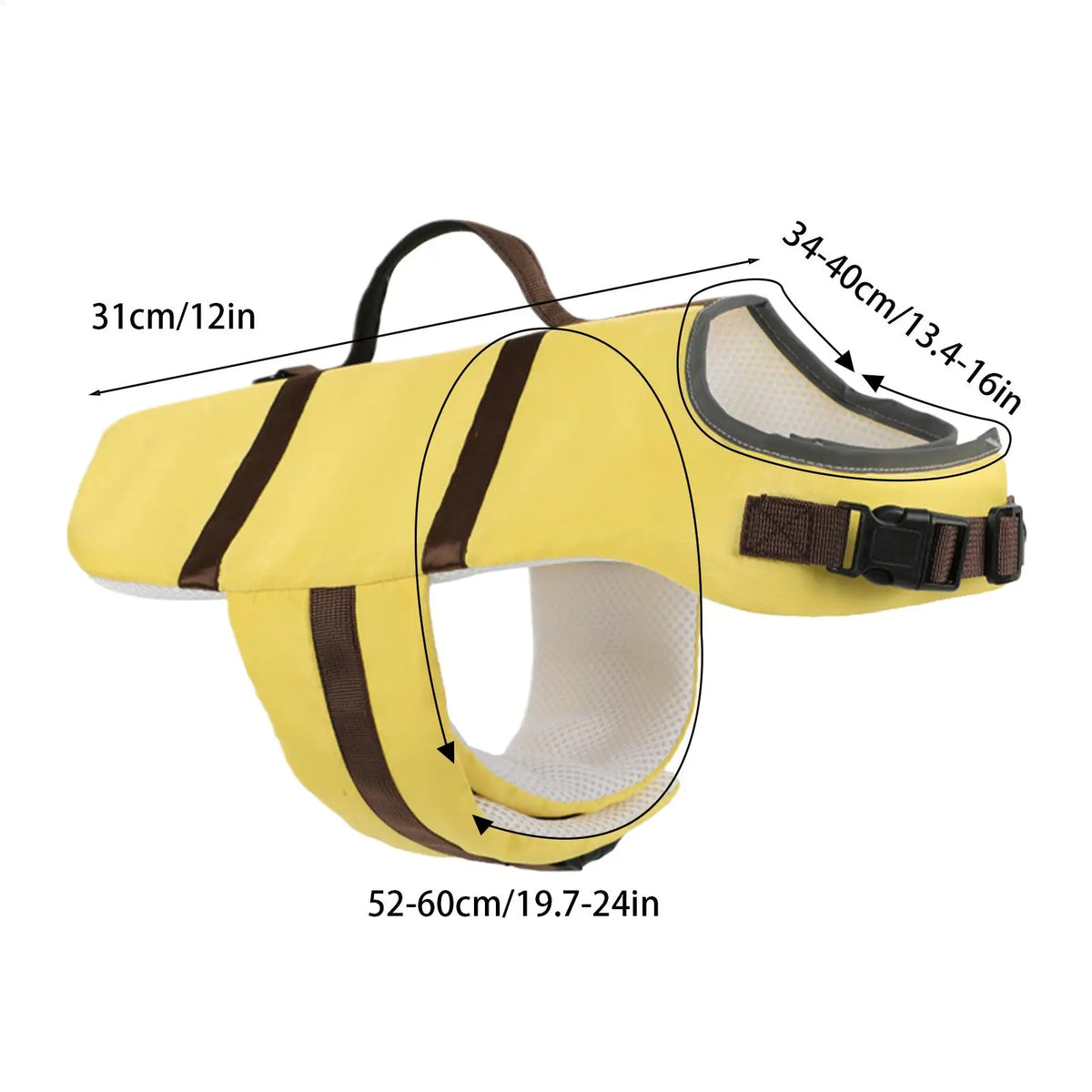 Dog Life Vest – Reflective Float Jacket with Handle | S-M-L Dog Life Jacket Qme