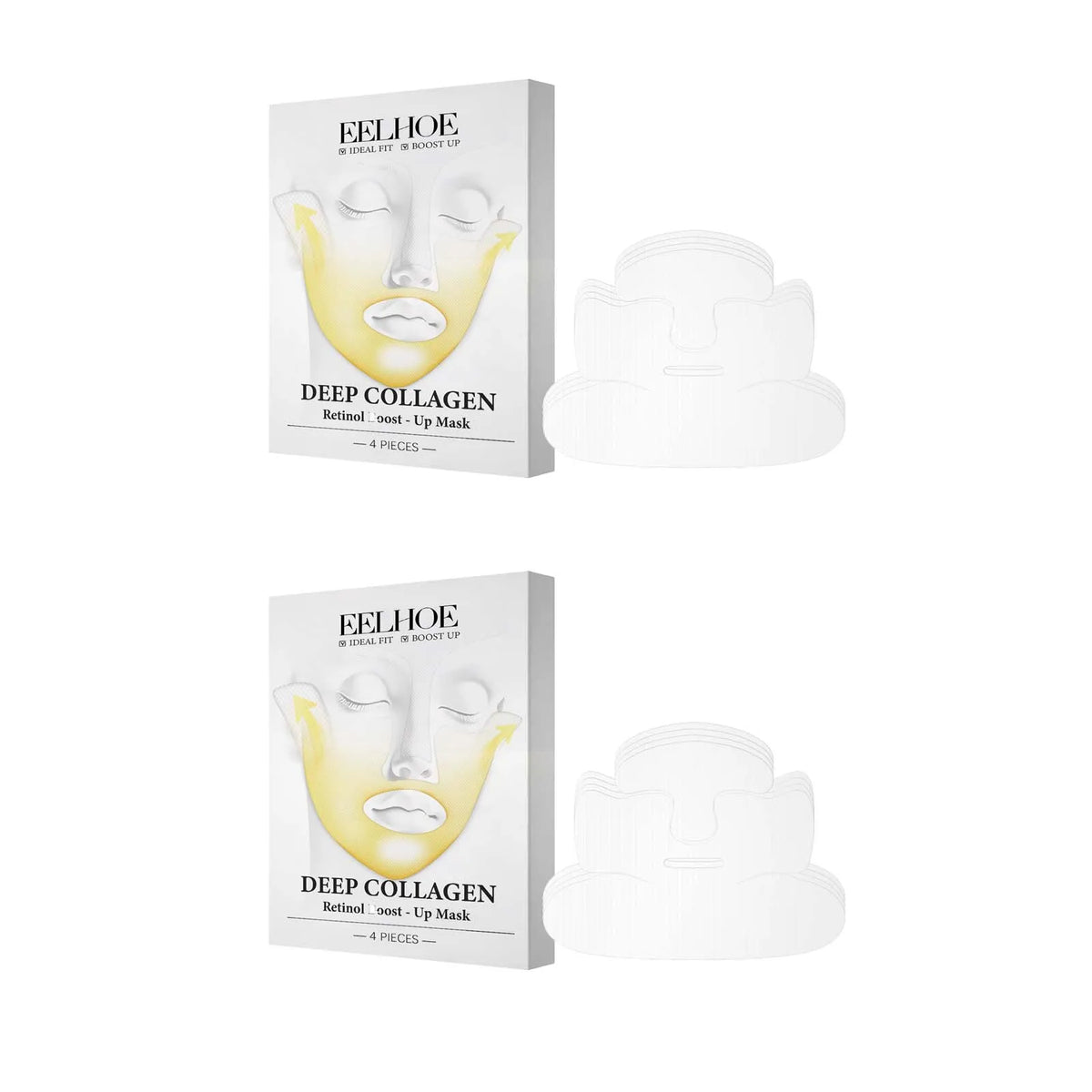 Qme Deep Collagen Retinol Firming & Lifting Facial Mask Firming Facial Mask Qme 8Pcs