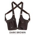 Men's Tactical Double Shoulder Bag – Anti-Theft Multi-Pocket Tactical Shoulder Bag Qme Brown