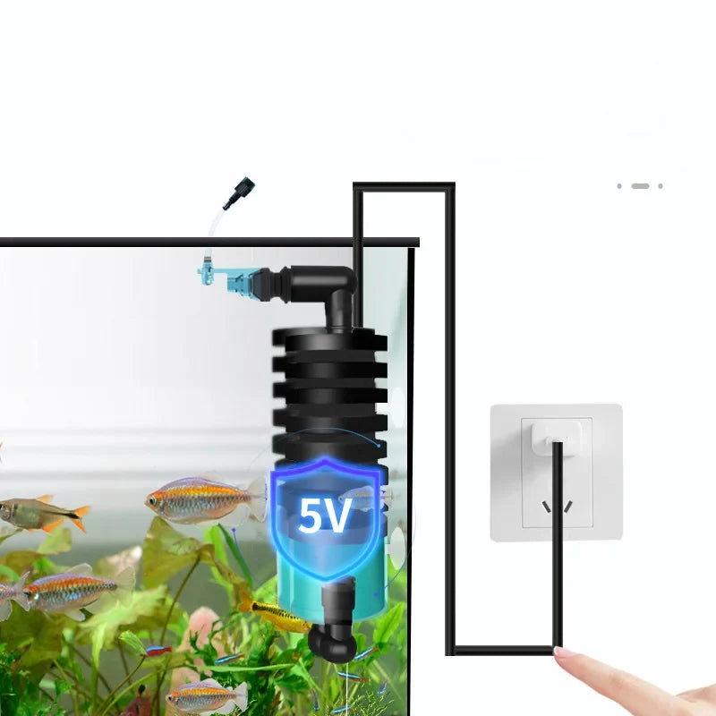 Electric Biochemical Sponge Filter – Aquarium Oxygenation Aquarium Sponge Filter Qme