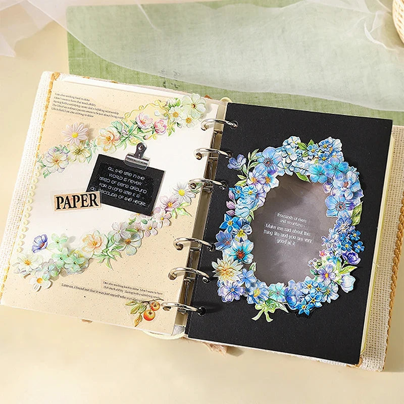 Wreath Rose Stickers for Journaling, Card Making & Decor Decorative Stickers Qme