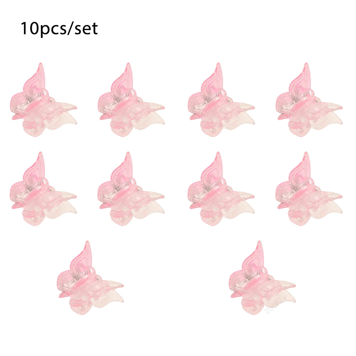 Colorful Butterfly Hair Claw Clips Mini Gradient Barrettes Hair Claw Clips Qme Light Pink