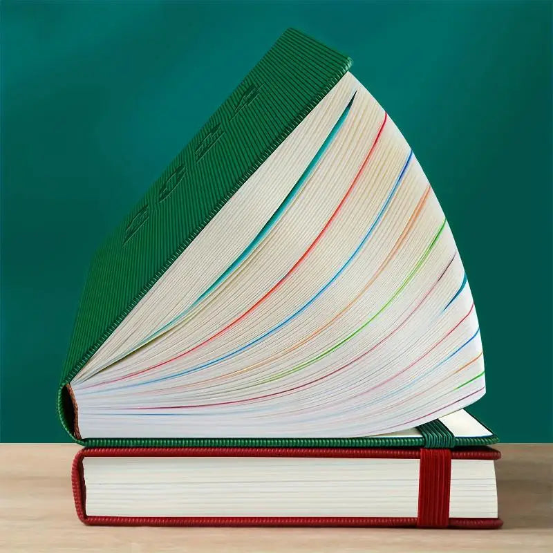 2026 Daily & Monthly Planner Hardcover PU Leather 400 Pages Daily Planner Notebook Qme