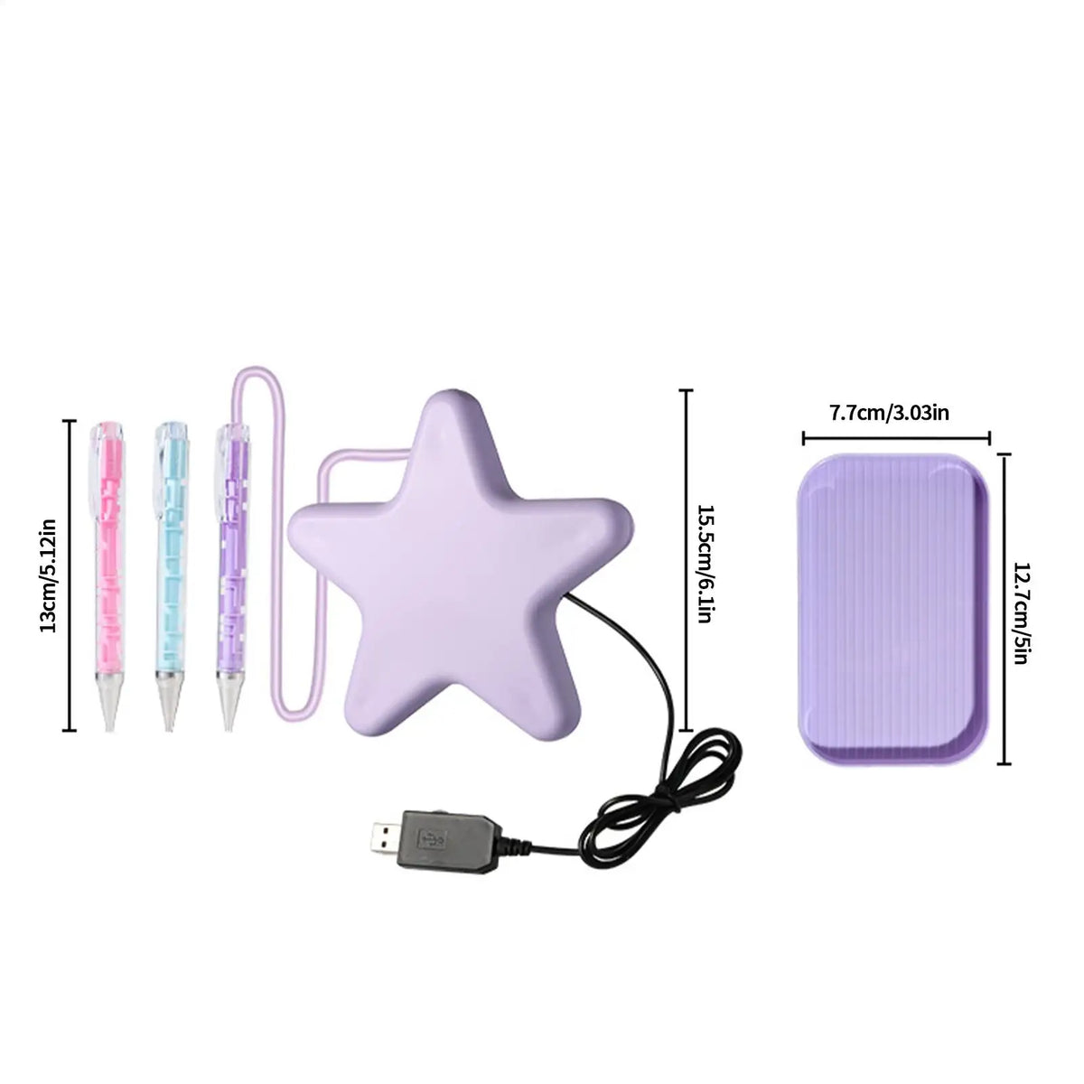 Electric Rhinestone Vacuum Pen & Gem Applicator Tray for DIY Gem Applicator Pen Qme