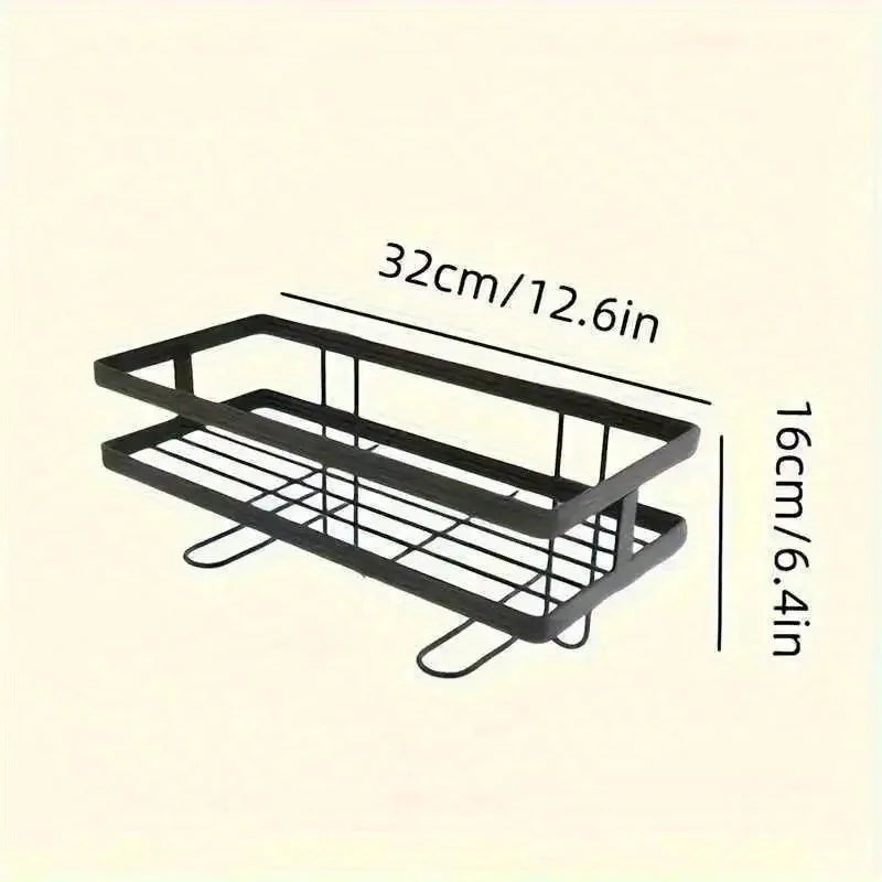 Double Layer Toilet Storage Rack – No-Drill Bathroom Organizer Bathroom Storage Rack Qme