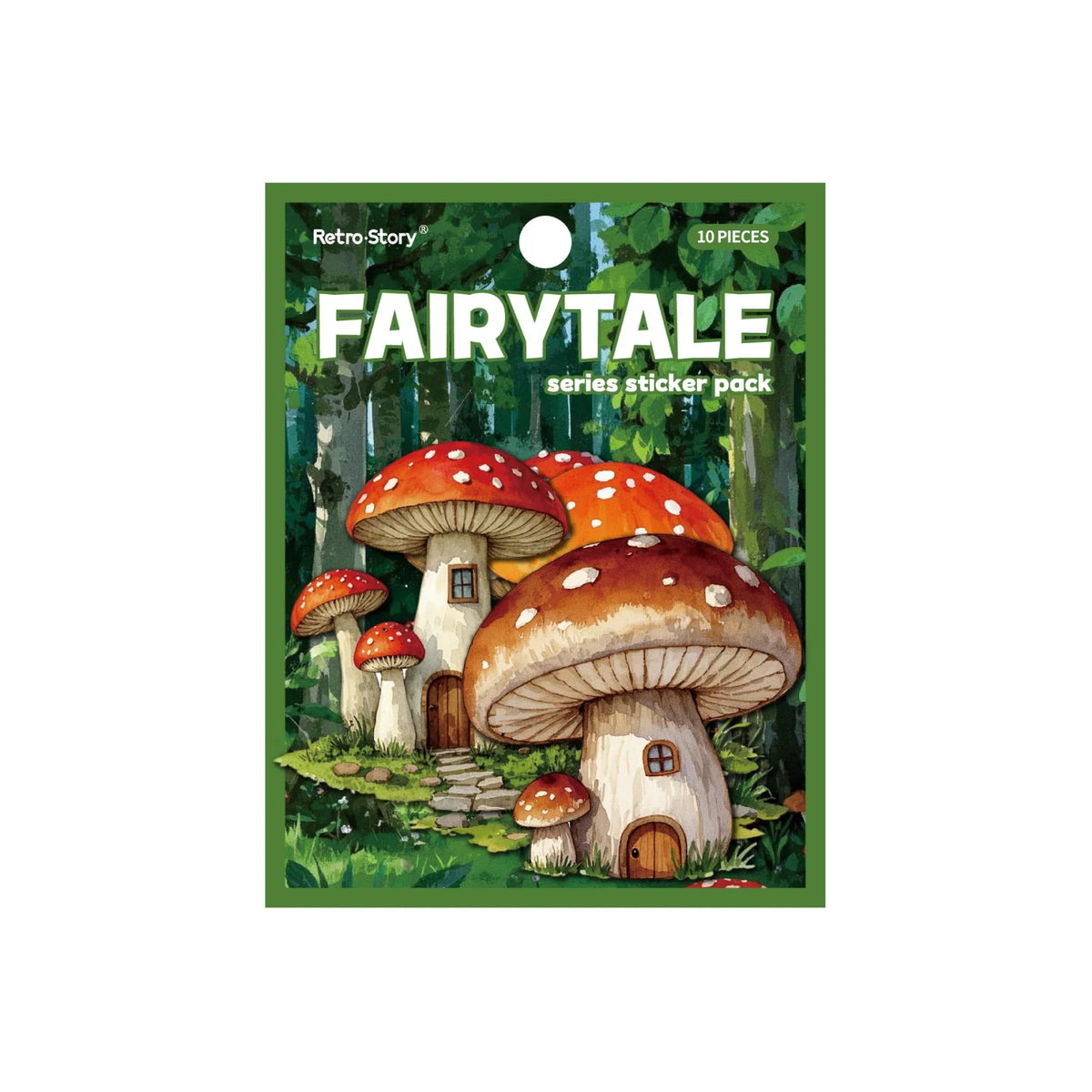 Fairy Tale Mushroom Town Stickers – DIY Scrapbooking Decor Decorative Craft Stickers Qme