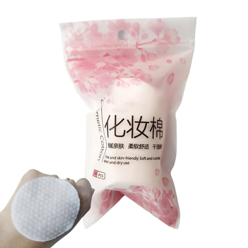 White Round Cotton Facial Pads – Soft Makeup Remover, 100 Pack Makeup Remover Pads Qme