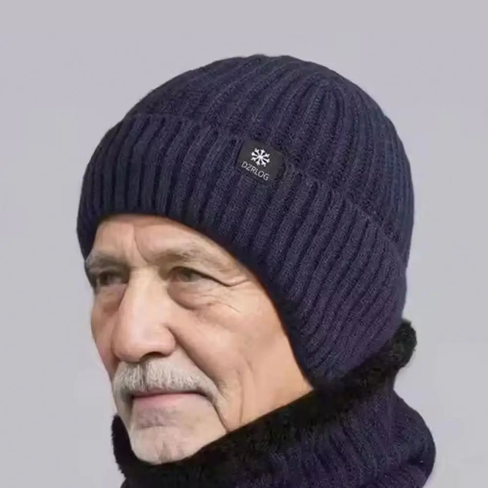 Fleece Lined Beanie Hat with Earflap – Winter Knit Cap Winter Beanie Hat Qme