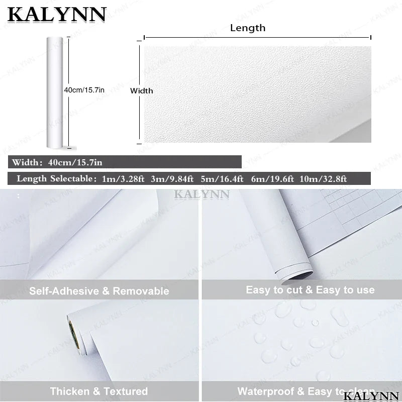 Black Matte Removable Waterproof Peel & Stick Wallpaper Peel & Stick Wallpaper Qme