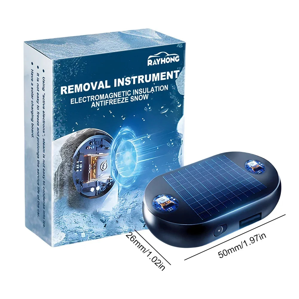 Solar Electromagnetic Windshield Defroster & Snow Removal Device Windshield Defroster Qme
