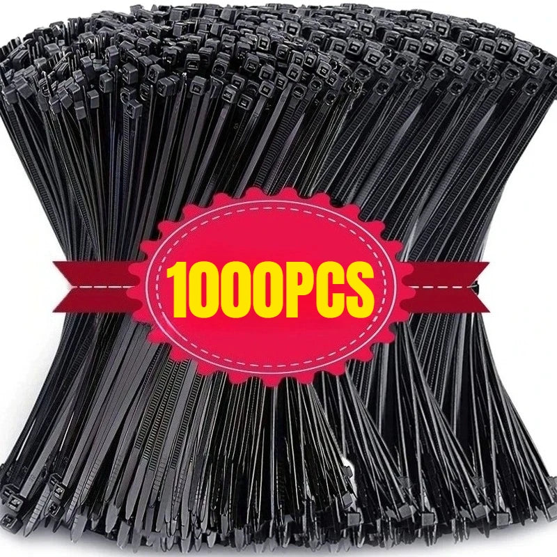 1000 Nylon Cable Ties Self-Locking Zip Straps 35x200mm Nylon Cable Ties Qme