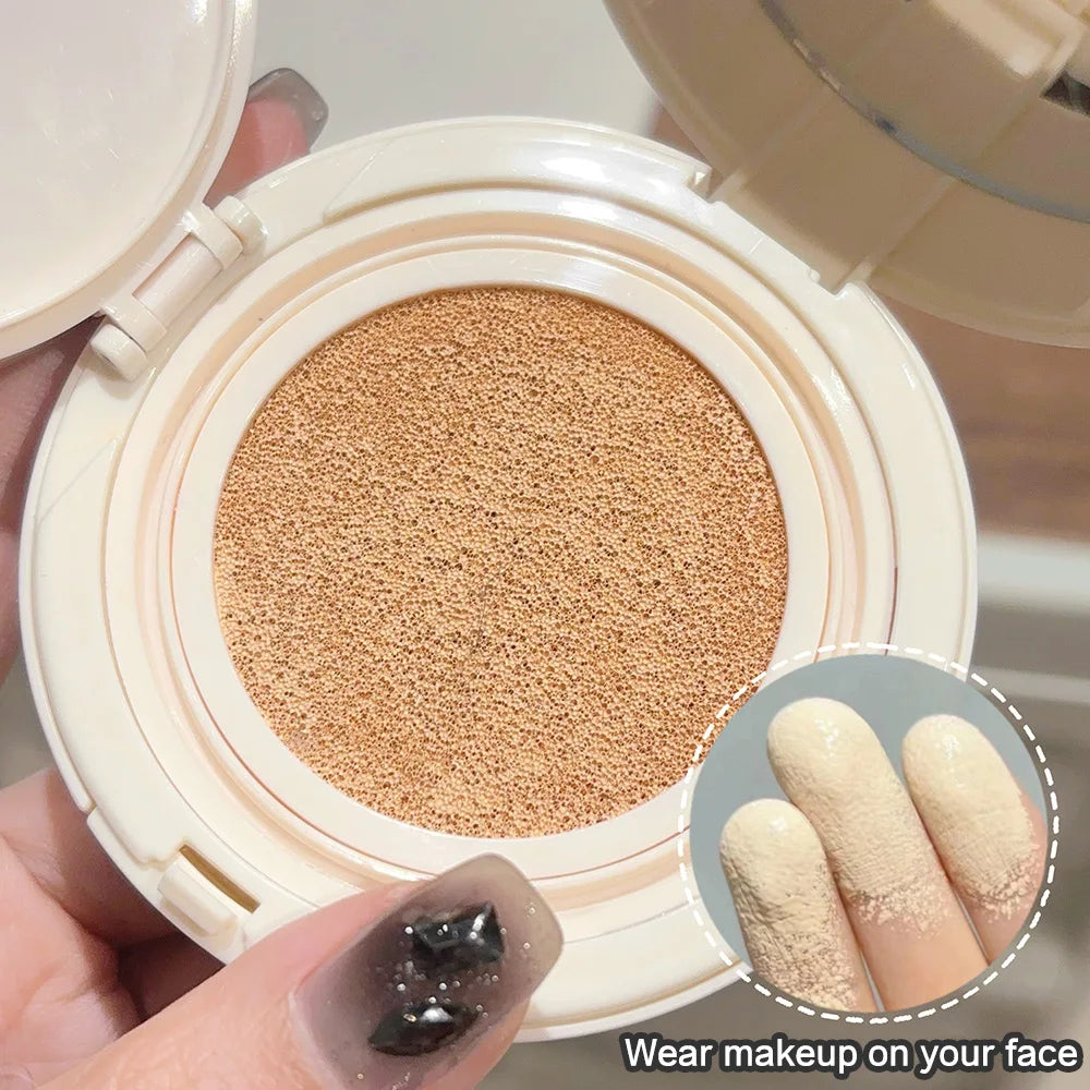 Qme Double Layer Powder Cushion – Brightening Natural Finish Powder Cushion Foundation Qme