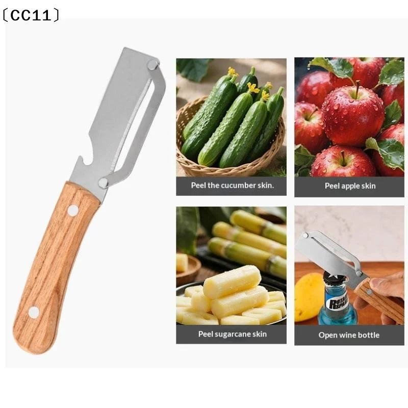 3-in-1 Serrated Vegetable Peeler & Bottle Opener | Kitchen Tool Vegetable Peeler Qme