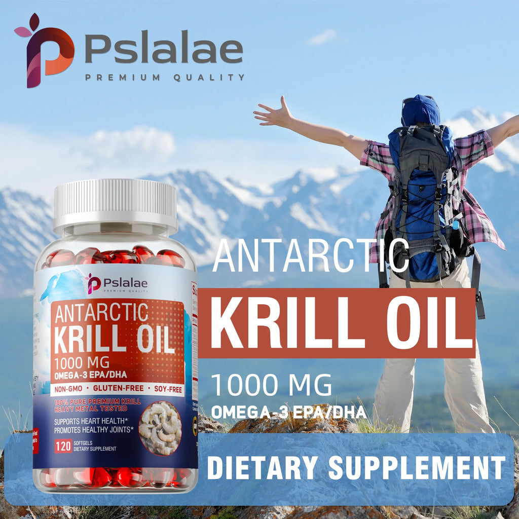 Antarctic Krill Oil Capsules – Omega-3 Non-GMO 1000mg Omega-3 Supplement Qst