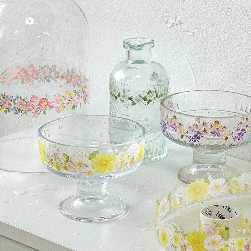 Floral Washi Tape Set – Spring & Summer Aesthetic Decor Decorative Washi Tape Qme