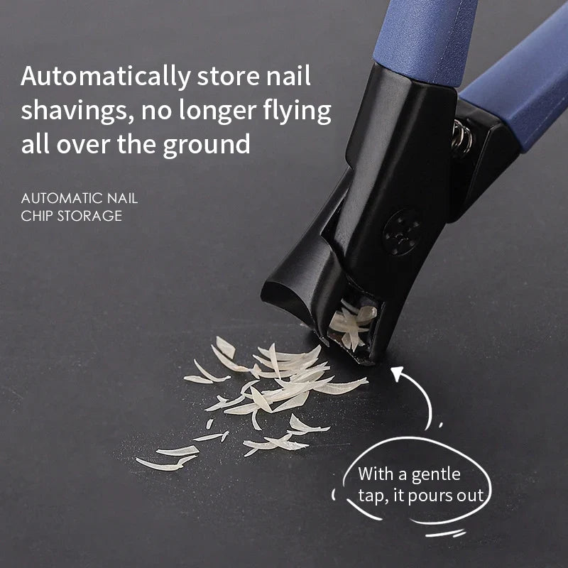 Large Anti-Splash Nail Clipper for Thick Nails – Stainless Steel Nail Clipper Qme