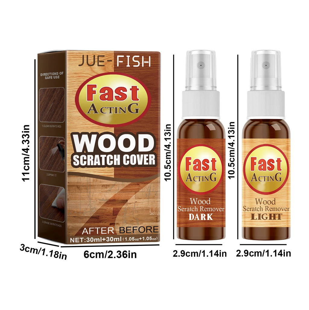Jue-Fish Wood Floor Scratch Repair Agent – 30ml×2 Kit Floor Scratch Repair Qst
