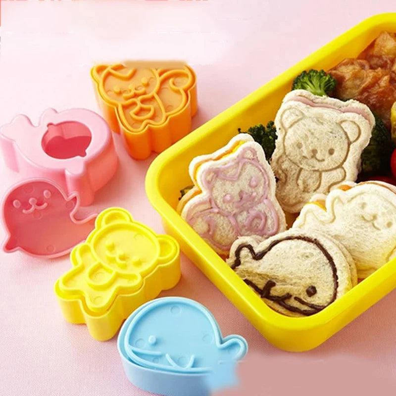 Mini Animal Cookie Cutters Set – Dolphin, Bear, Seal & Squirrel Cookie Cutter Set Qme