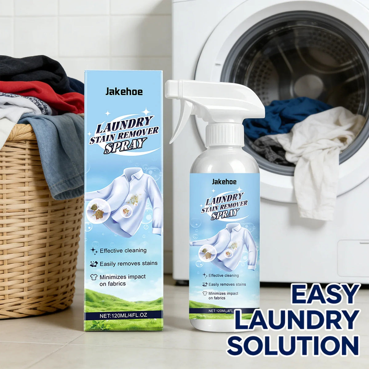 Clothes Stain Remover Spray – Odor Eliminator | 3 Scents Laundry Stain Spray Qme