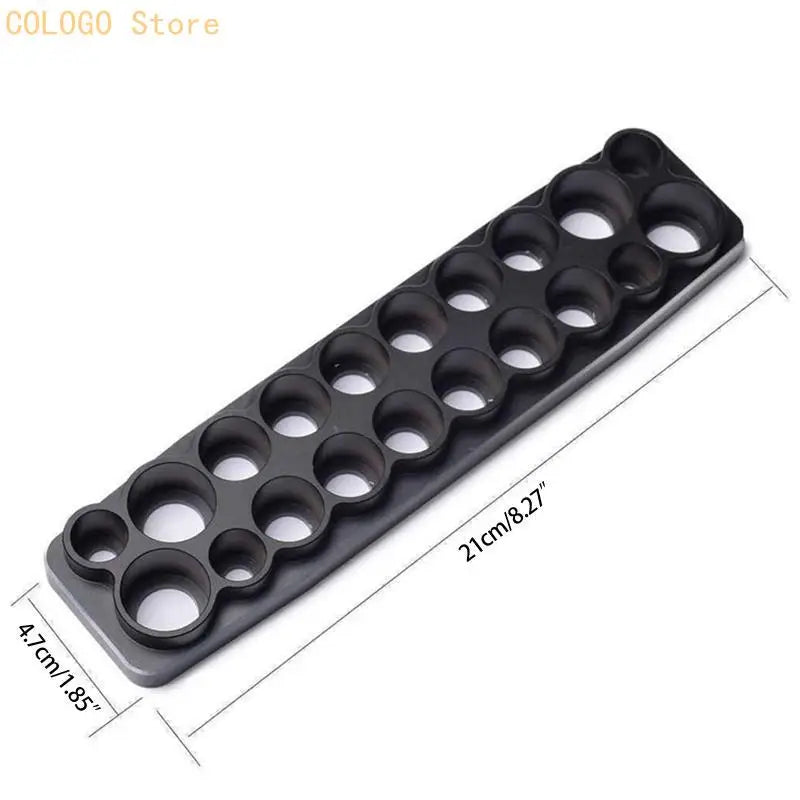 Aluminum Screwdriver Organizer Rack – Hex & Cross Tool Storage Tool Storage Rack Qme