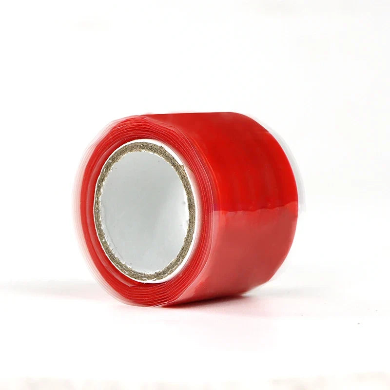 Silicone Self-Adhesive Waterproof Insulating Tape | Flame Retardant Insulating Silicone Tape Qme red-1Pcs 1M 25mm