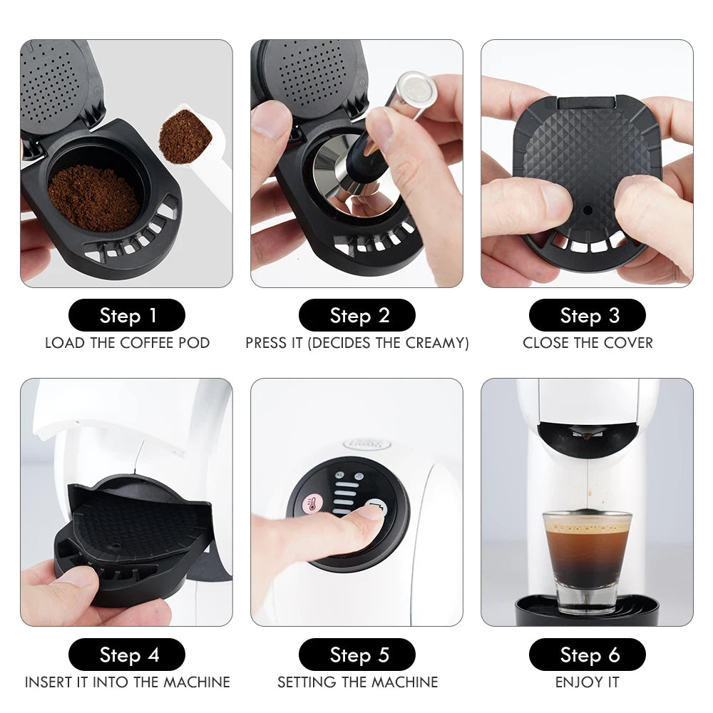 Reusable Capsule Adapter for Dolce Gusto – Refillable Pod Coffee Capsule Adapter Qst