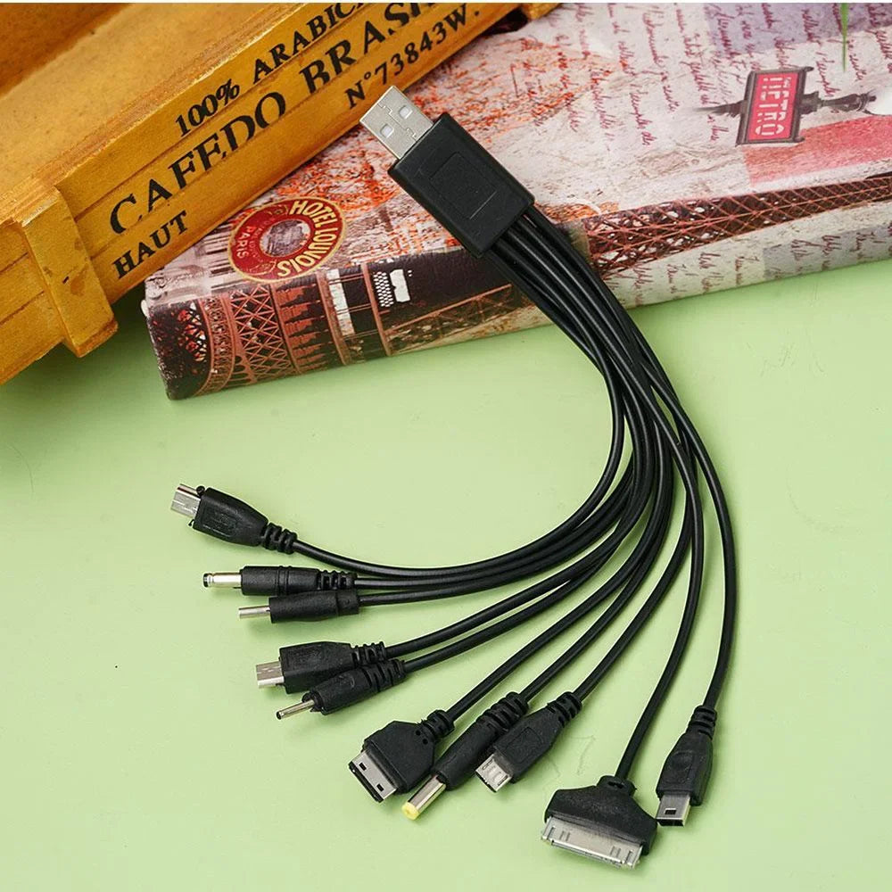 10-in-1 Multi-Function USB Charging Cable – Universal Multi-Head USB Charging Cable Qme