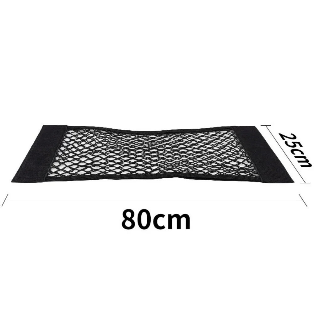 Double-Layer Mesh Car Trunk Organizer | Universal Storage Bag Car Trunk Organizer Qme 25x80cm