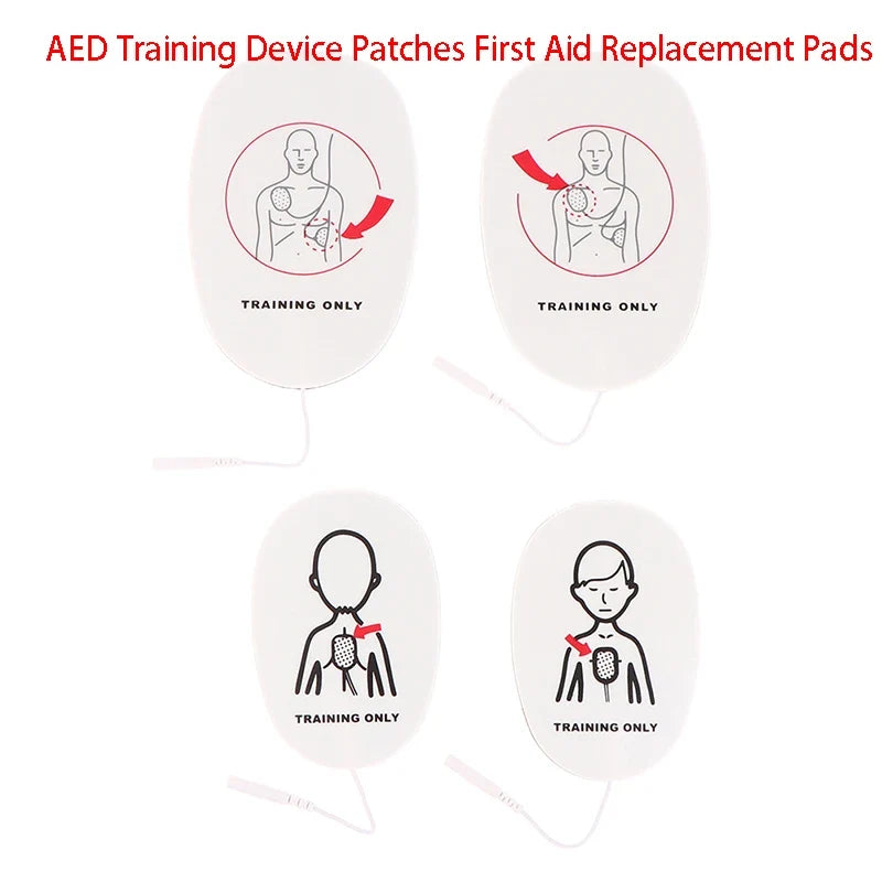 AED Trainer Replacement Pads Adult – First Aid Training Patches AED Training Pads Qme