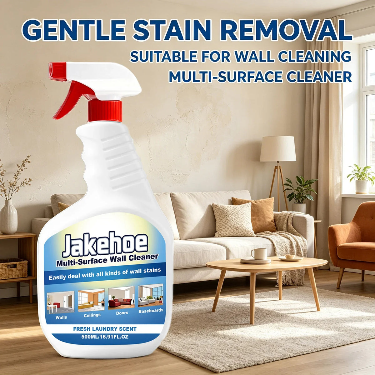 Multi-Surface Wall Cleaner Spray – Removes Fingerprints & Crayon Wall Cleaning Spray Qme