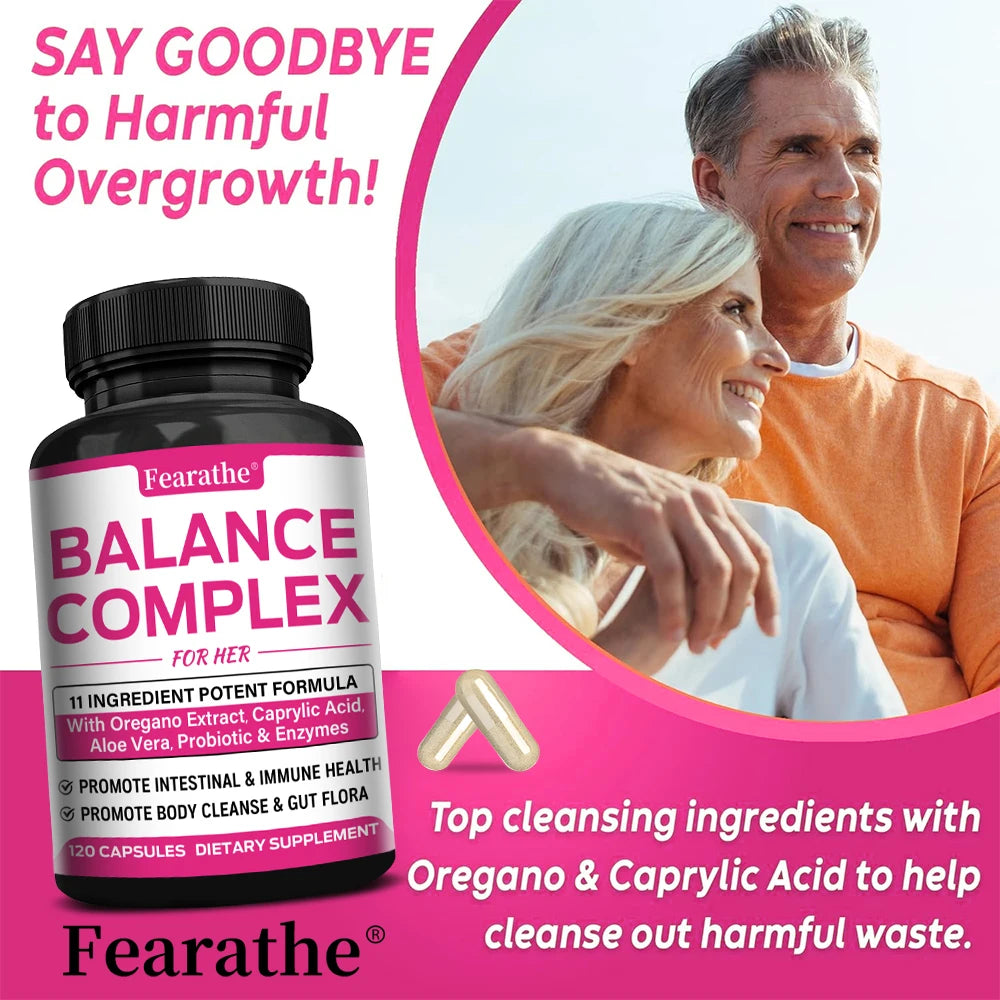 Women's Probiotic & Herbal Balance Complex Capsules Probiotic Supplement Qst